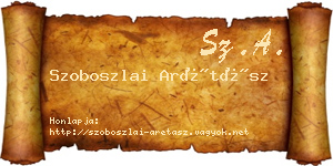 Szoboszlai Arétász névjegykártya